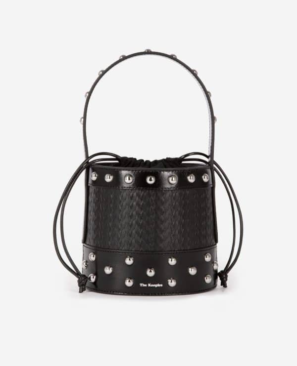 THE KOOPLES Studded bucket bag, black
