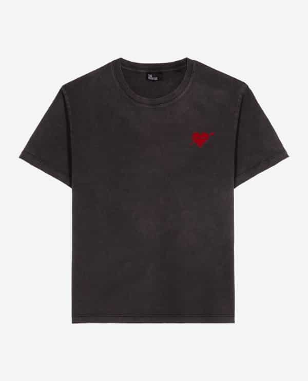 THE KOOPLES amy T-shirt red heart black