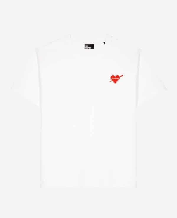 THE KOOPLES amy T-shirt red heart white