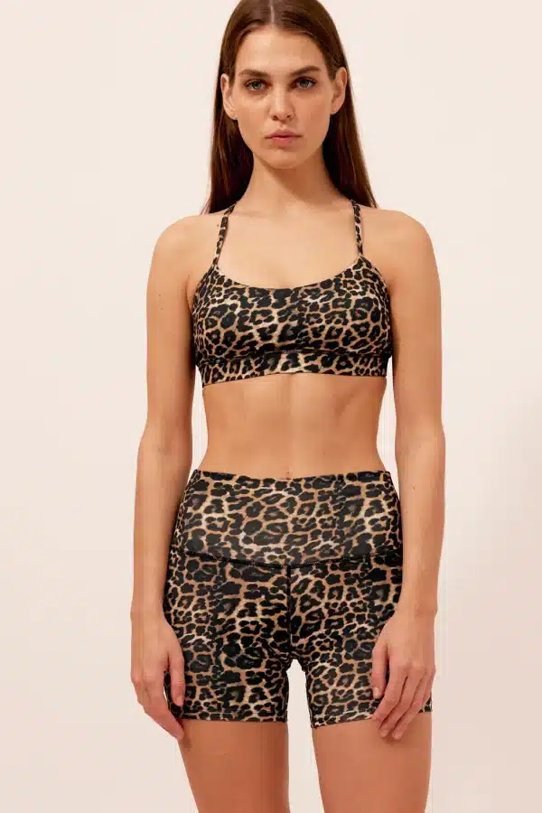 Yoga short leopard