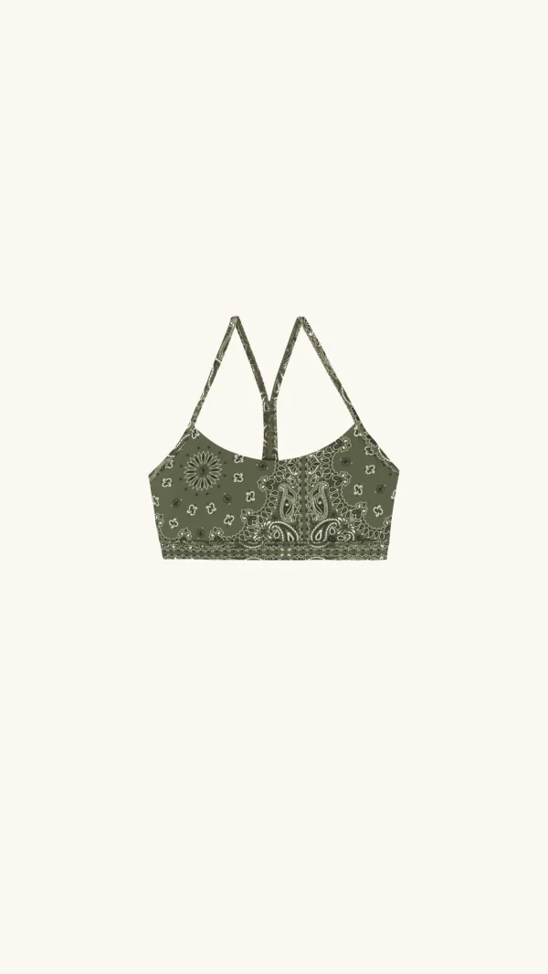 Yoga bra kaki bandana