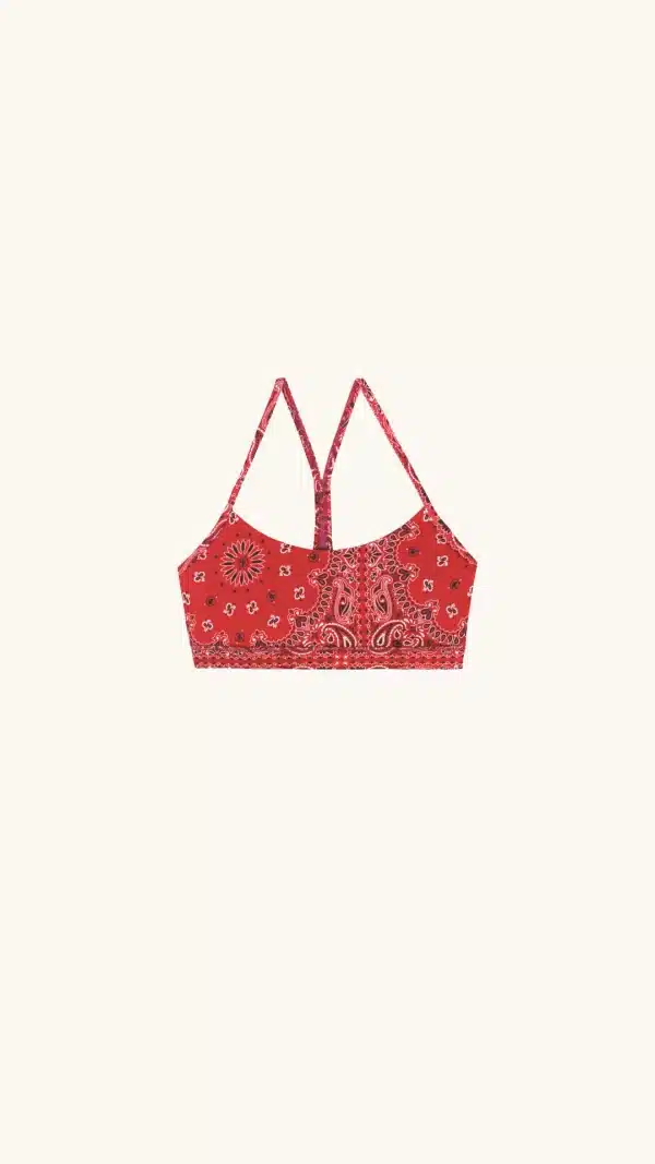 Yoga bra red bandana