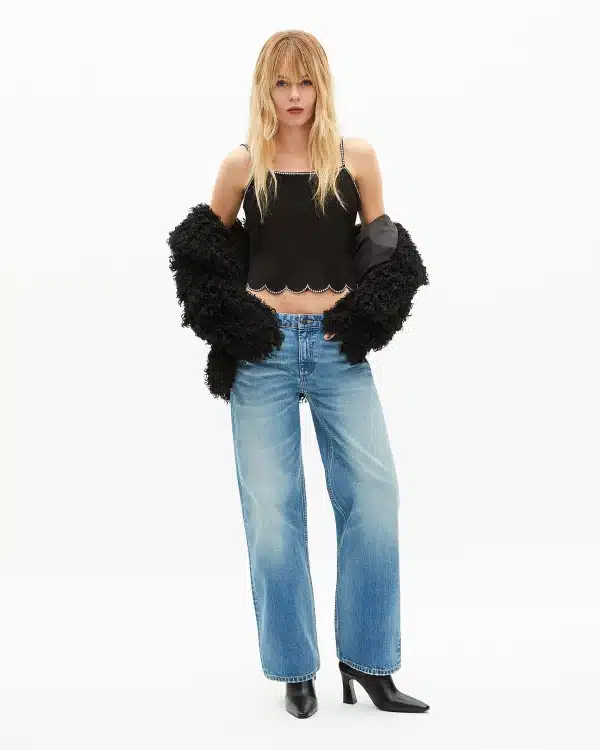 The Kooples BLACK RHINESTONE TOP