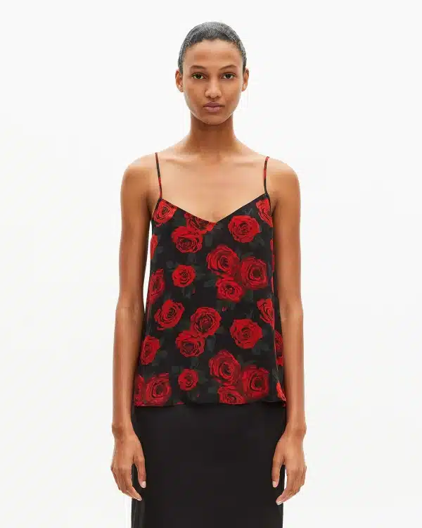 The Kooples RED FLORAL PRINT CAMISOLE