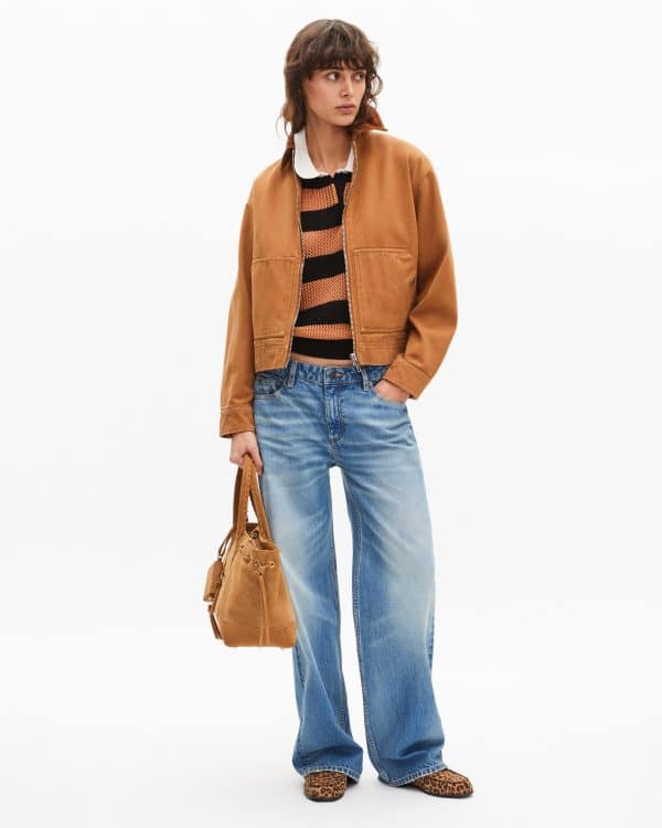 THE KOOPLES Camel cotton embroidered back jacket