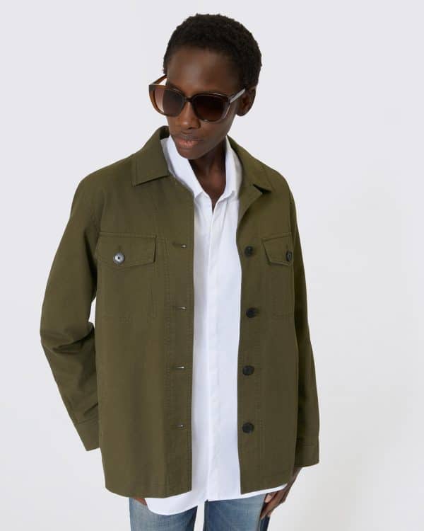 THE KOOPLES Collared Grafic-print Cotton Jacket