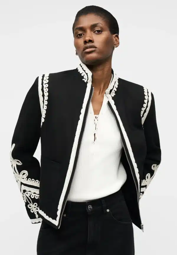 THE KOOPLES Black cotton embroidered jacket