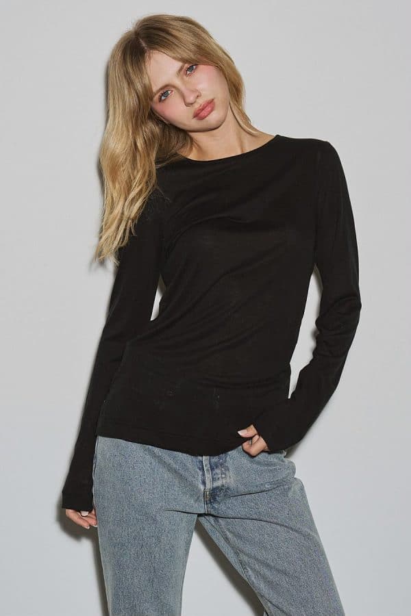 BB/LA Black long-sleeve top