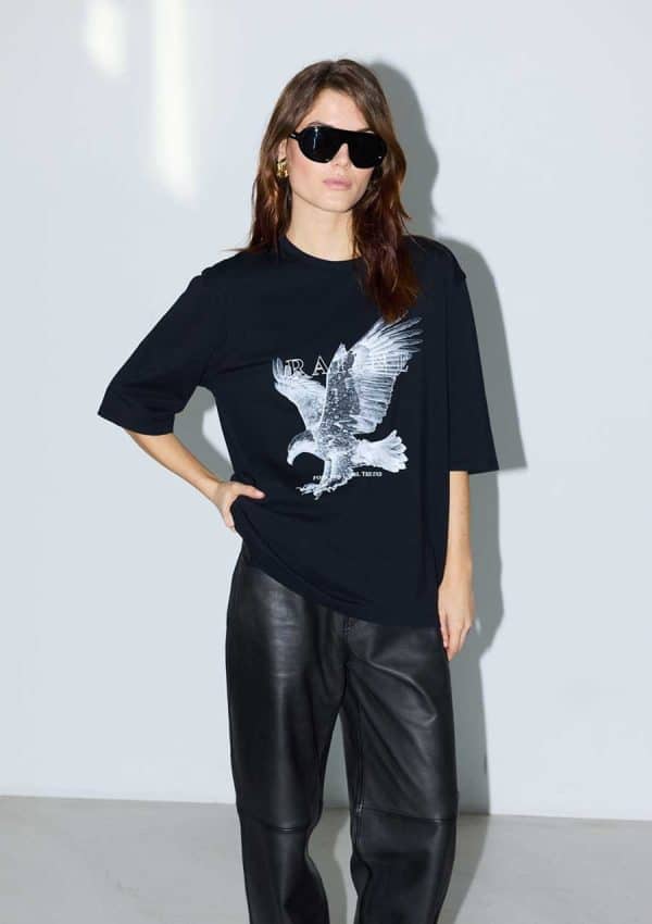 RAIINE BAYLI T-SHIRT BLACK